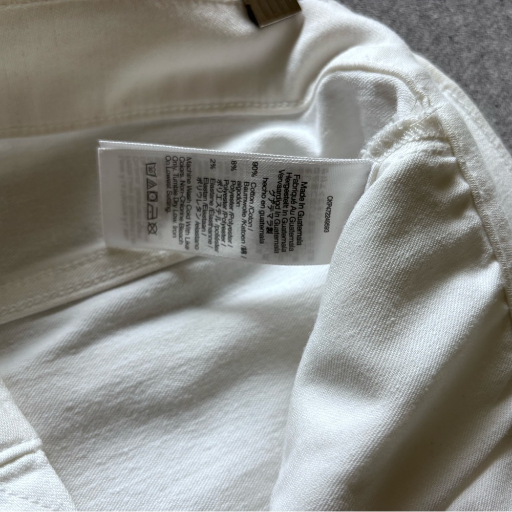 MADEWELL Kick Out Crop White Jeans, size 27, used good condition - Picture 5 of 8